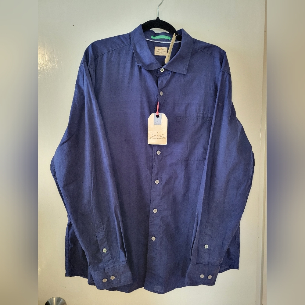 NWT Tommy Bahama Deep Blue Casual Button Down Shirt
